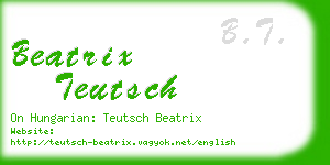 beatrix teutsch business card